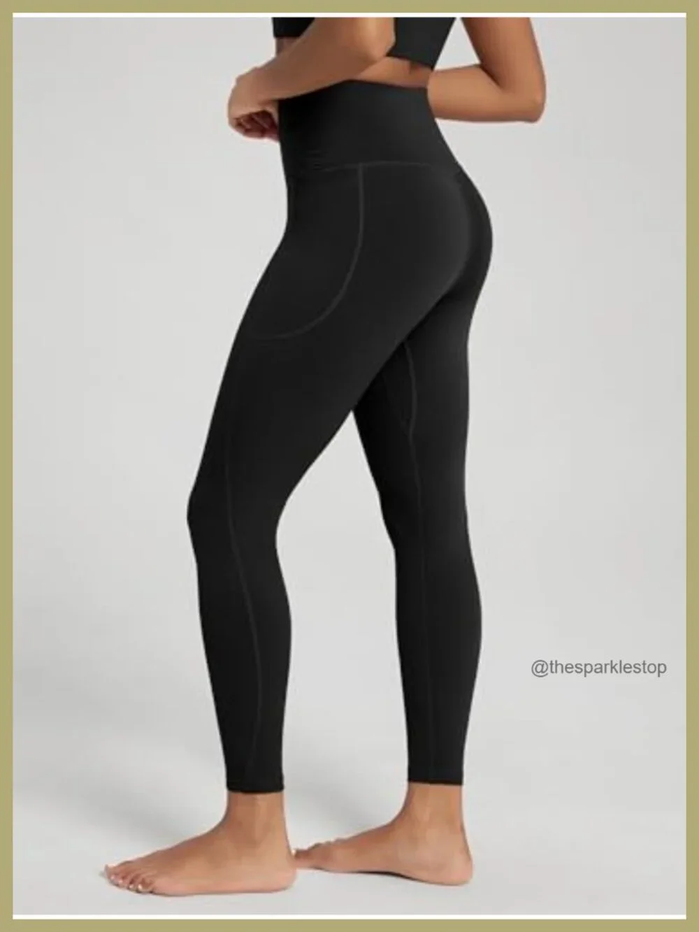 Cloud Feeling Gathered Cross Waist Leggings with Pockets 25